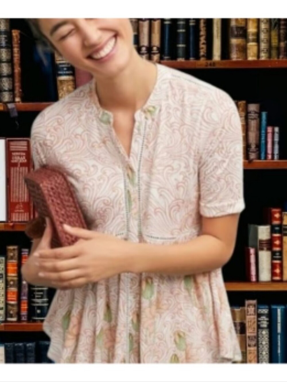 Akemi + Kin Veria Floral Peplum Tunic